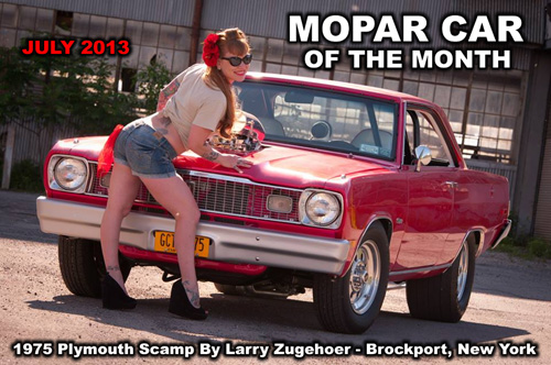 Mopar Car Of The Month July 2013: 1975 Plymouth Scamp painted in Hot Pink.