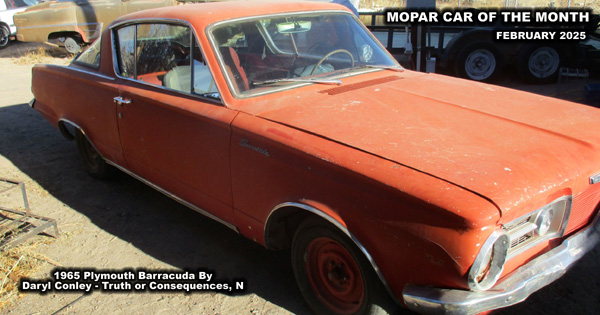 February 2025 Mopar Car Of The Month: 1965 Plymouth Barracuda